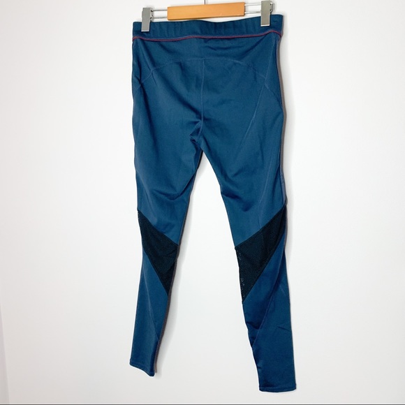 IVYPARK Navy Blue / dark Teal Cropped Logo a leggings with Red Trim Size Medium - Picture 7 of 12